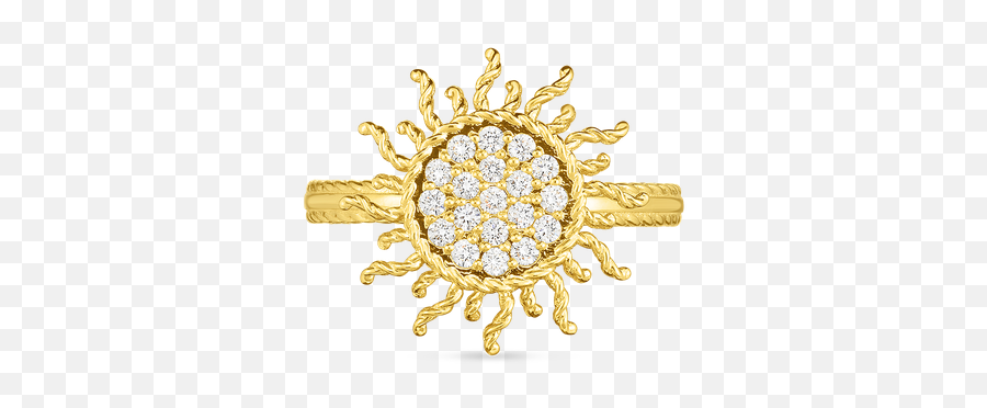 Roberto Coin 18kt Gold Diamond Sun Ring - Mp Demetre Jewelers Emoji,Diamond Hands Emoji