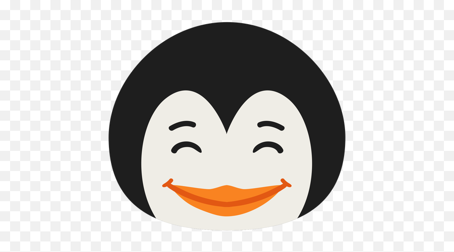Penguin Muzzle Joyful Flat Sticker - Happy Emoji,Hummingbird Emoticon