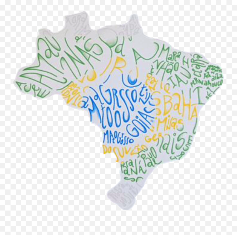 Brazil Flag Brazilflag Country Sticker By Lilly Snow - Sketch Emoji,Brazil Flag Emoji Png