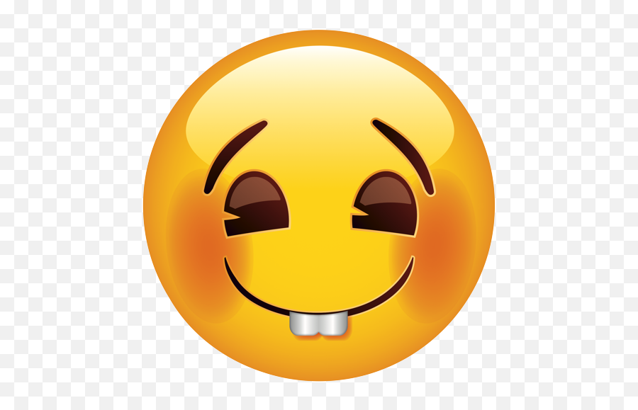 Smiling Face With Buck Teeth - Happy Emoji,Emoji Showing Teeth