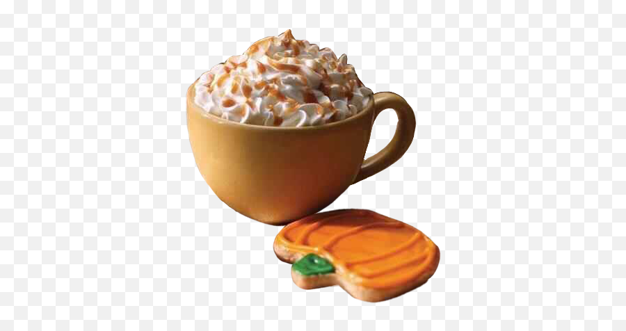 Pumpkin Spice Cookie Halloween Sticker - Cute Coffee Whipped Cream Emoji,Pumpkin Spice Emoji