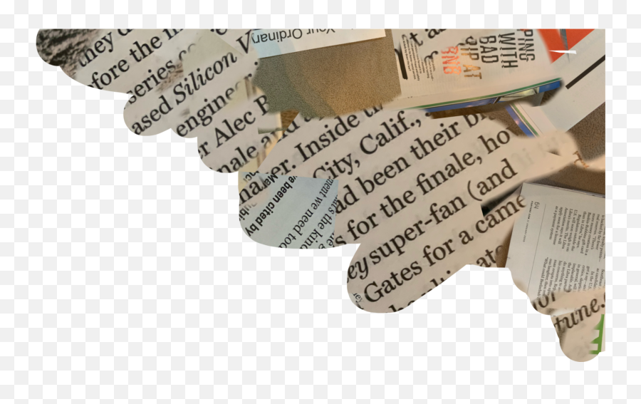 Newspaper Pieces Paper Sticker By Jg Emoji,Lay Down Emoji