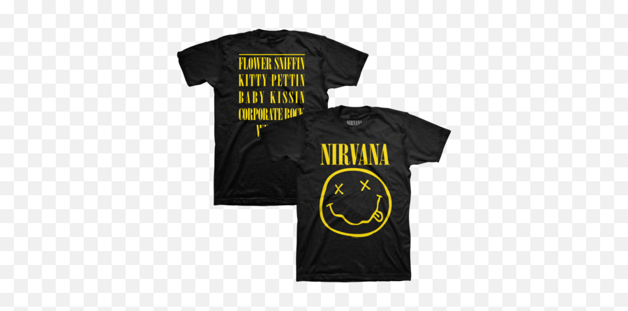Smiley Tee - Nirvana Smiley Shirt Emoji,But Kissing Emoticon