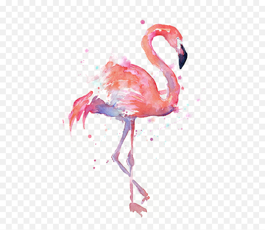 Download Love Flamingo - Full Size Png Image Pngkit Flamingo Watercolor Art Emoji,Flamingo Emoji