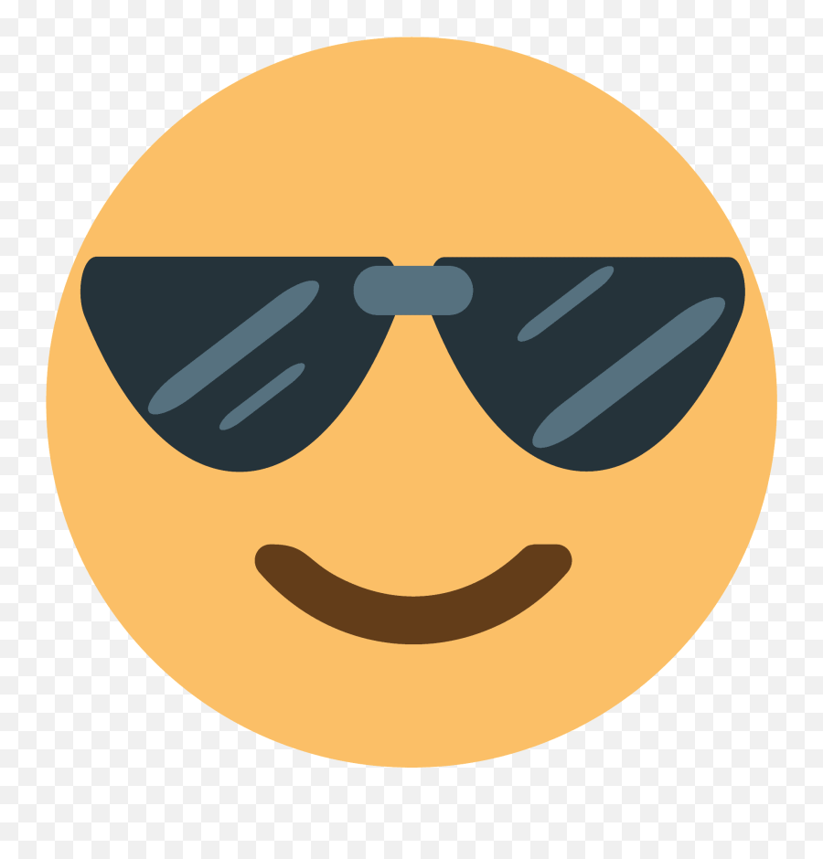 Smiling Face With Sunglasses Emoji Clipart Free Download - Dictionary Emoji,Smiling Face Emoji