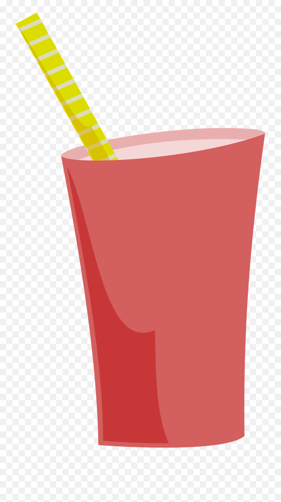 Red Cup With Yellow Straw Clipart - Shake Clip Art Emoji,Red Cup Emoji
