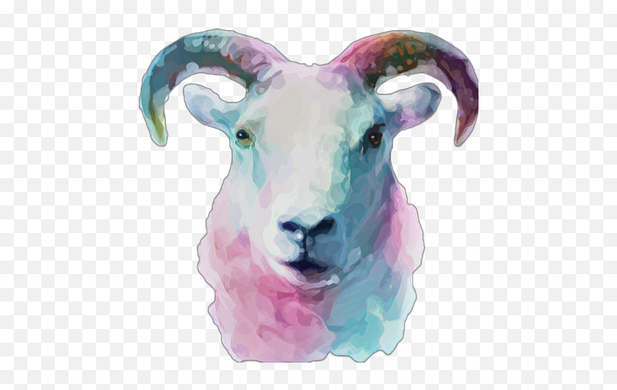 Goats Sticker Challenge On Picsart - Goat Water Color Png Emoji,Snapchat Sheep Animal Emojis