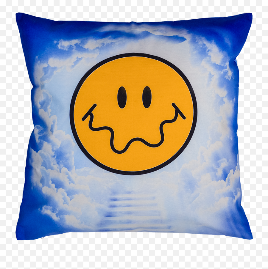 Double Sided Cloudy Surrealism Smiley Face Cushion Cover - Sad Icon Emoji,Emoticon Pillow