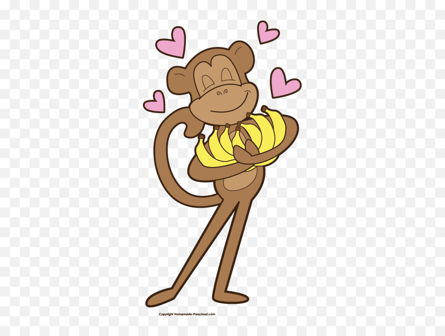 Banana Clipart 5 Image Clipartcow 2 - Clipartix Monkey With Bananas Clipart Emoji,Banana Emoji Png