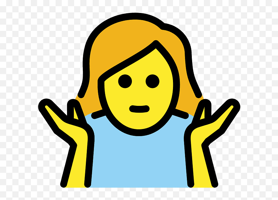 Woman Shrugging Emoji Clipart,Shrug Emoticon Png Transparent White