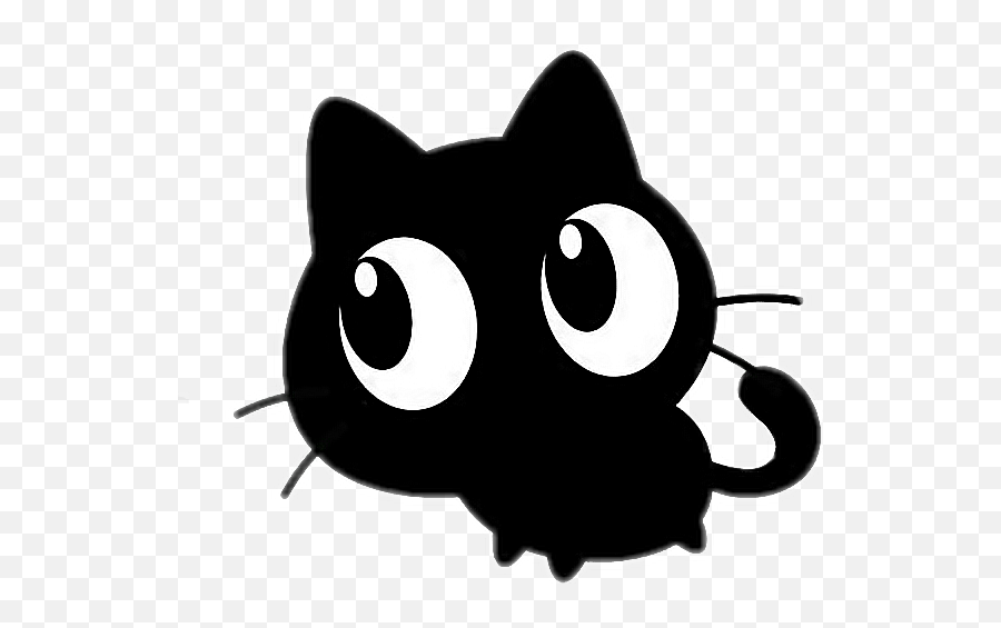 Cute Kawaii Cat Blackcat Sticker By Raven - Dot Emoji,Black Cat Emoticon
