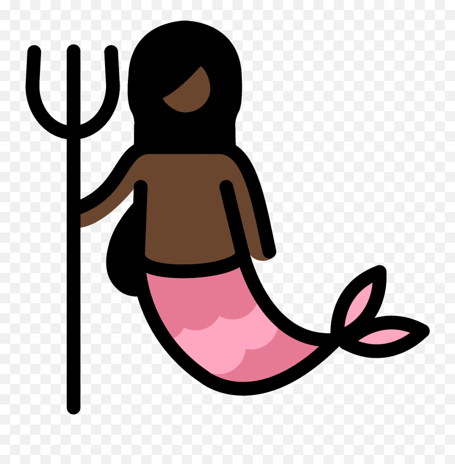 Dark Skin Tone Emoji - Mermaid,Mergirl Showing Off Face Emoji