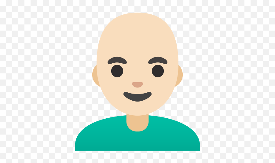 Bald Hair And Light Skin Tone - Hombre Con Cabello Rizado Animado Emoji,Bald Thumbs Up Emojis