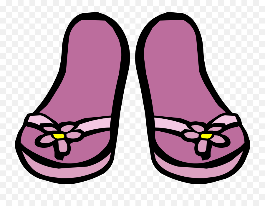 Pink Sandals - Club Penguin Flip Flops Emoji,Pink Flip Flop Emoji