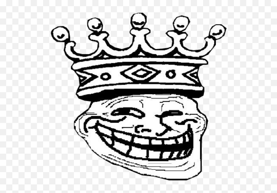 Trollface King Transparent Trollface Know Your Meme Emoji,Troll Face ...