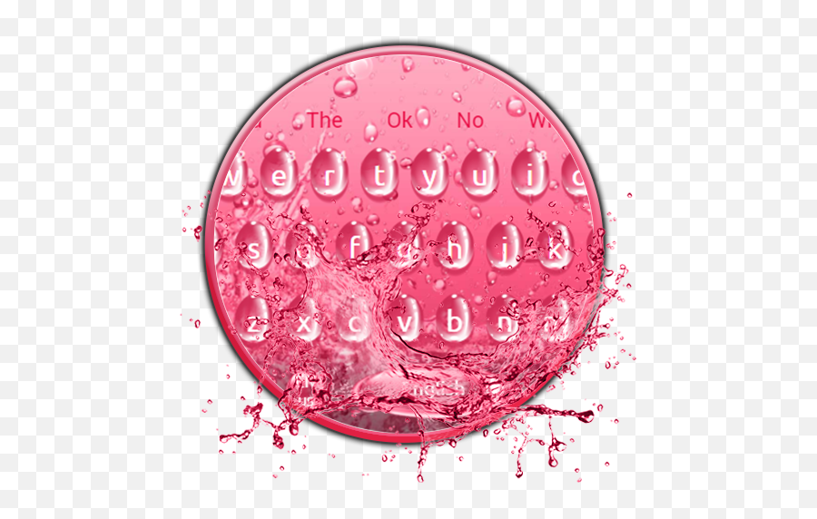 Amazoncom Pink Rose Water Drop Keyboard Theme Appstore - 3d Tv Emoji,Teclado Con Emojis Nuevos