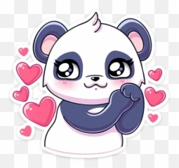 Panda Tori Sticker Pack - Stickers Cloud Emoji,Panda With Heart Emojis