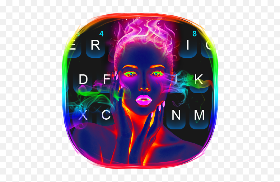 Neon Makeup Keyboard Theme - Izinhlelo Zokusebenza Kugoogle Photoshop Emoji,Rasta Emoji Keyboard