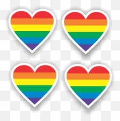 Pride Rainbow Pasties Sticker 4 Packs Emoji,Lesbian Flag Emoji Hearts