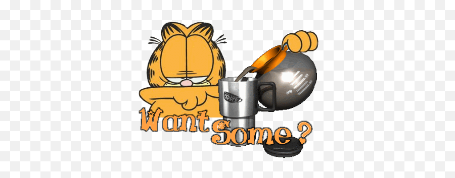 Good Morning Graphic Animated Gif - Garfield Coffee Gif Emoji,Animated Good Morning Emoticons