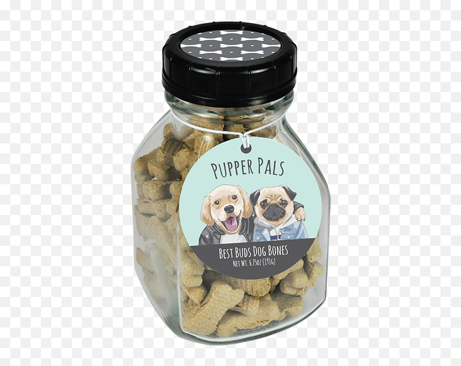 Pupper Pals Best Buds Dog Bones Jar 675oz Glass Milk Jar Emoji,Cute Milk Emoji