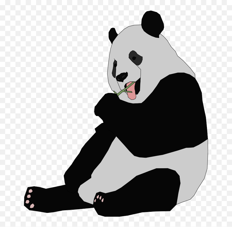 Panda Clipart Public Domain Panda - Panda Clipart Emoji,Giant Eggplant Emoji