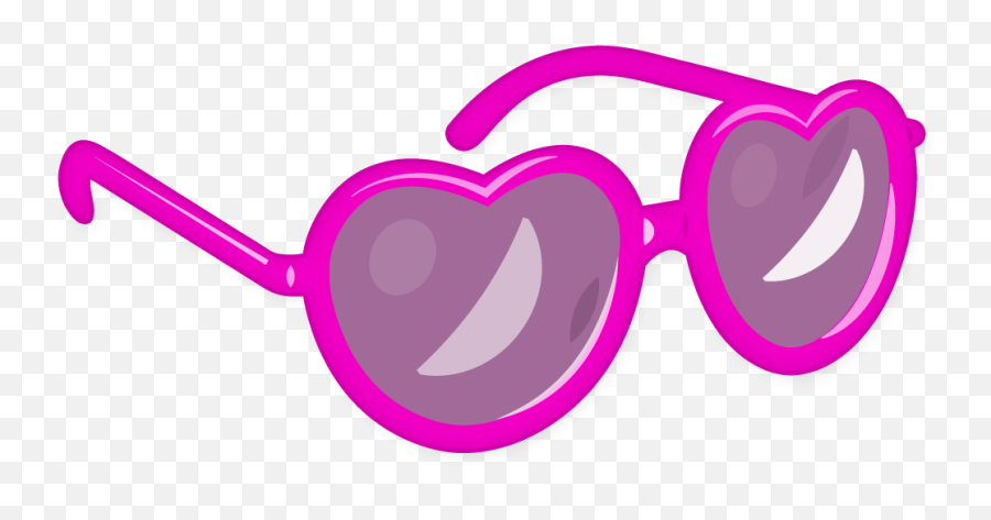 Download Heart Glasses Emoji - Png Pink Sunglasses Clipart Transparent,Glasses Emoji