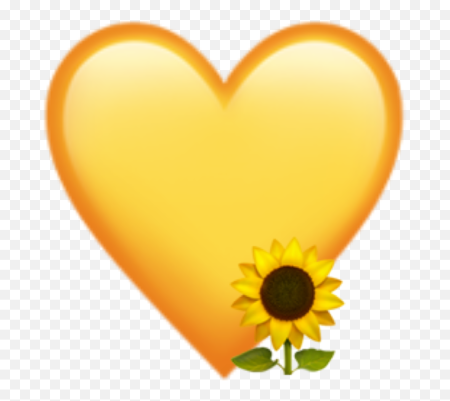 Emoji Iphone Heart Yellow Sticker By Swag - Language,Aesthetic Heart Emoji