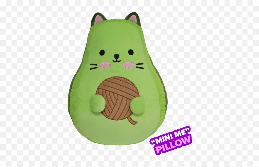 Mini Avocato Scented Foodie Pillow - Soft Emoji,Ball Of Yarn Emoji