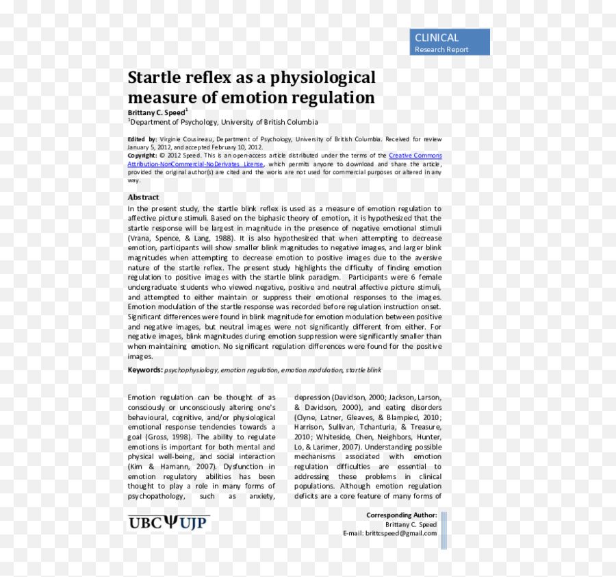 Startle Reflex As A Physiological - Document Emoji,Emotion Regulation Behaviors Erb Scale Scoring Startle Reflex As A Physiological - Document Emoji,Emotion Regulation Behaviors Erb Scale Scoring