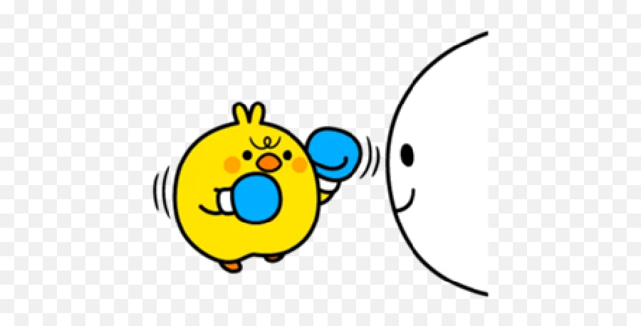Plump Little Chick 1 Whatsapp Stickers - Plump Little Chick Sticker Gif Emoji,Tuagom Puffy Bear Emoticon