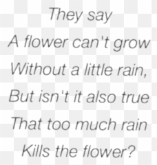 Rain Flower Tumblr Quotes Sticker - Phira Emoji,Internet Quotes With Emojis Tumblr
