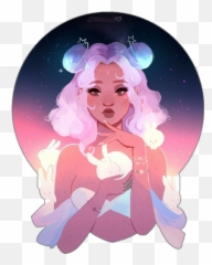 Sticker - Black Girl With Space Buns Character Emoji,How To Draw Emotions Tumblr