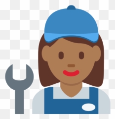 Woman Mechanic Emoji With Medium - Human Skin Color,Emoji Girl Magnifying Glass Earth