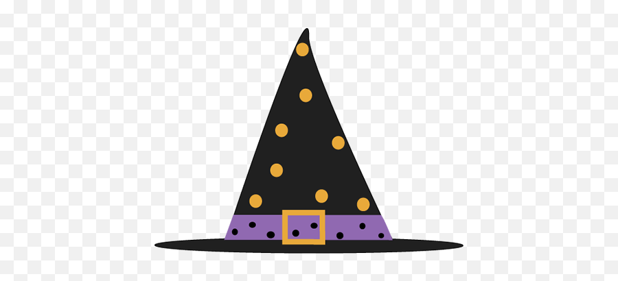 Polka Dot Witch Hat Halloween Witch Halloween Clipart - Halloween Cute Witches Hat Emoji,Witch Flying Into Tree Emoticon
