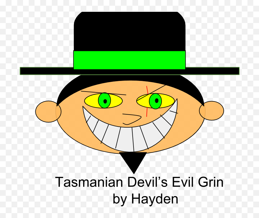 Download The Tasmanian Devilu0027s Evil Grin - Cartoon Full Happy Emoji,>:) Evil Grin Emoticon