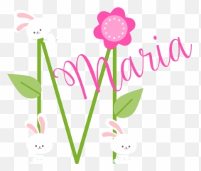 Customized Name With Bunnies - Floral Emoji,Customized Emoji
