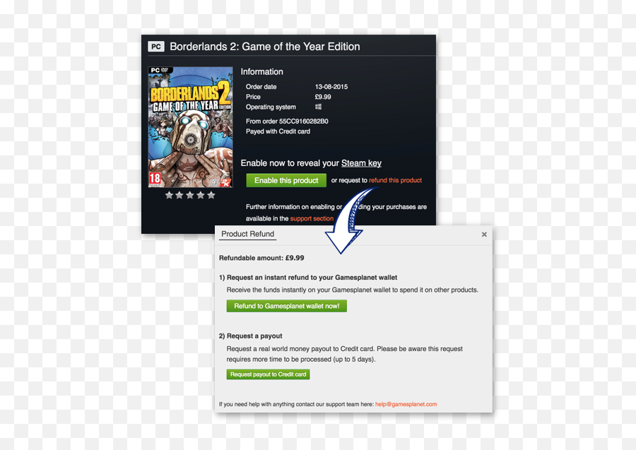 Purchases And Payments Enable Your Purchase Or Refund - Gamesplanet Refund Emoji,Borderlands 2 Steam Emoticons