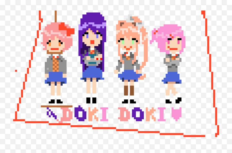 Pixel Art Gallery Emoji,Emojis Doku Doku Literature Club