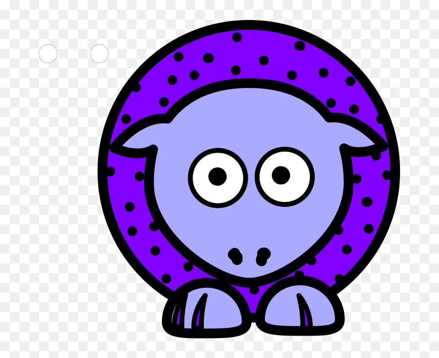 Sheep - Purple With Black Polkadots And Blue Feet Wider Emoji,Feet Emoticon