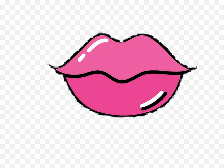 Doodle - Girly Emoji,Pink Lips Emoji