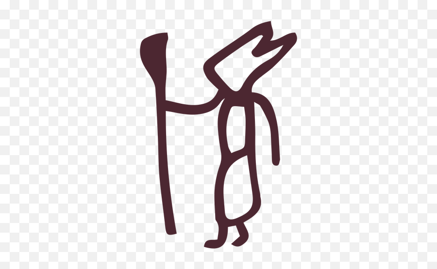 Egyptian King With A Stick Hieroglyphics Symbol - Language Emoji,King Emoji Symbol
