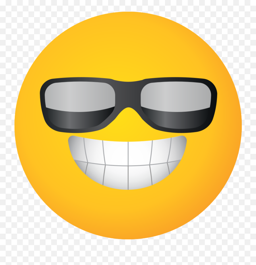 Free Emoji Yellow Face Sun Glasses Png - Happy,Glasses Emoji
