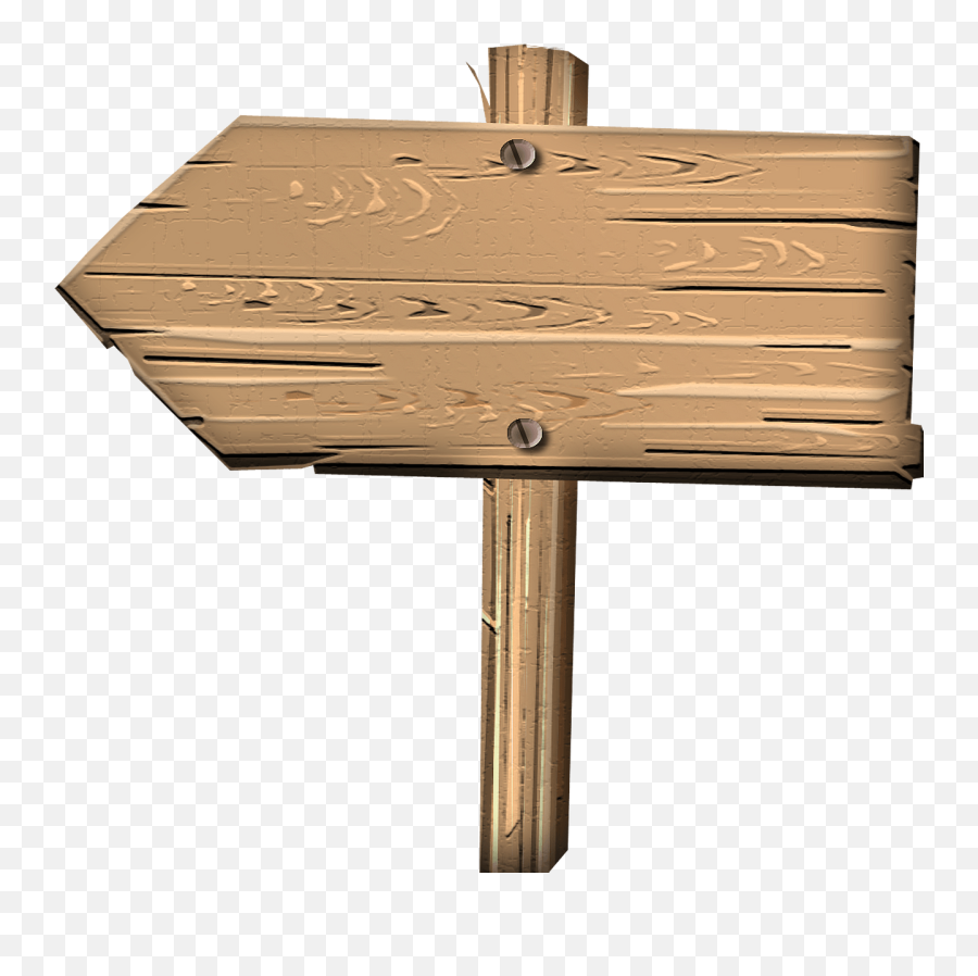 Wooden Signpost Clipart - Signpost Png Emoji,Wooden Emoji