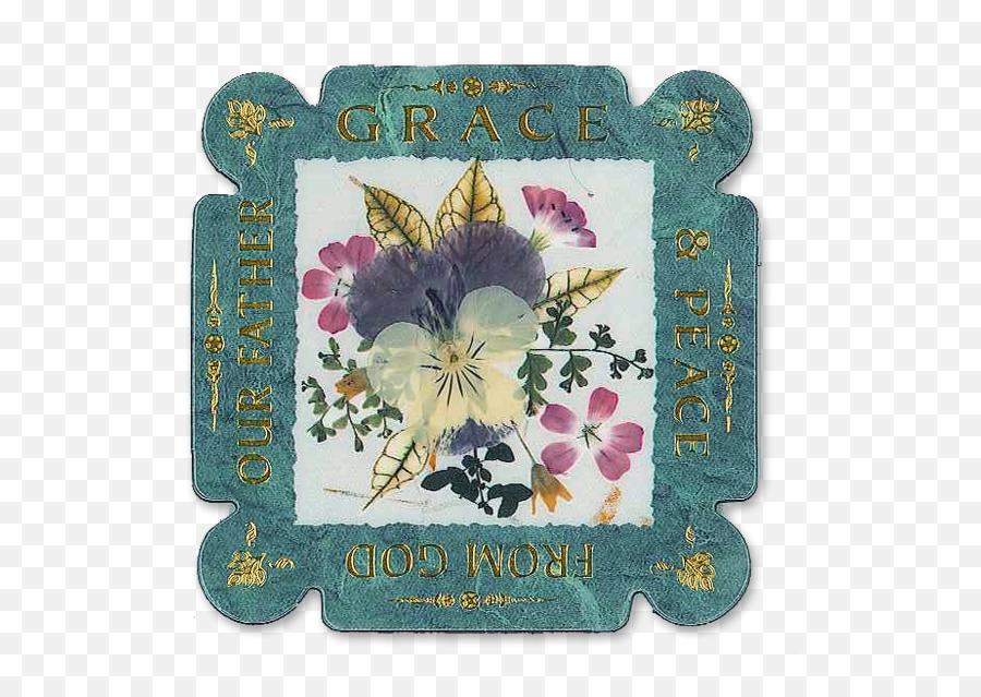 Download Grace U0026 Peace From God Scripture Magnet - Jasmine Floral Emoji,Grace Emoji