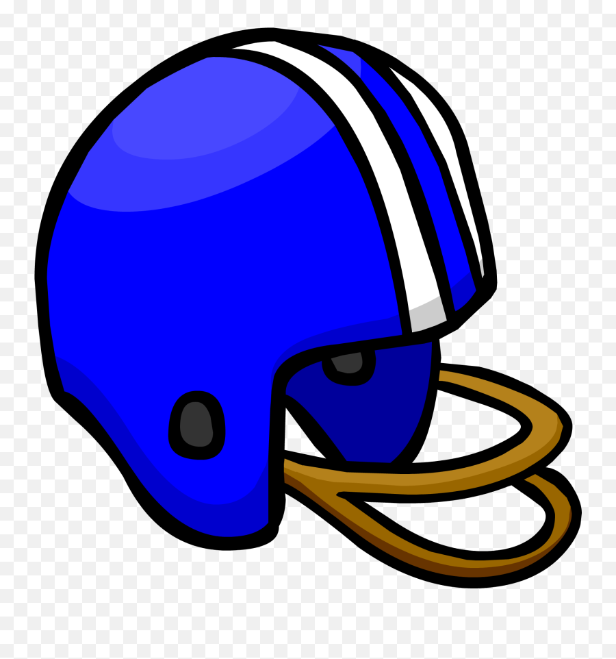 Blue Football Helmet - Helmet Blue Club Penguin Emoji,Football Team Emojis