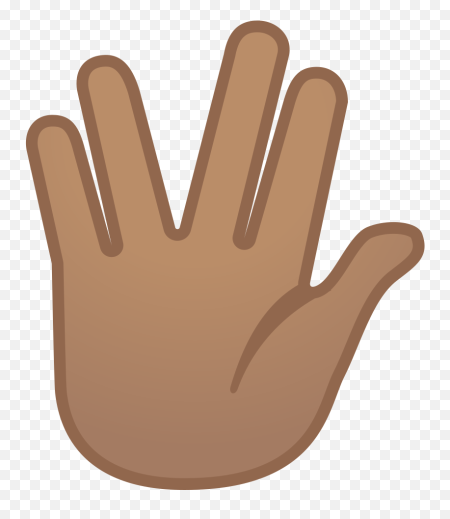 Icono Mano Con Dedos Separados - O Que Significa A Mão Aberta Emoji,Dedo Medio Emoji