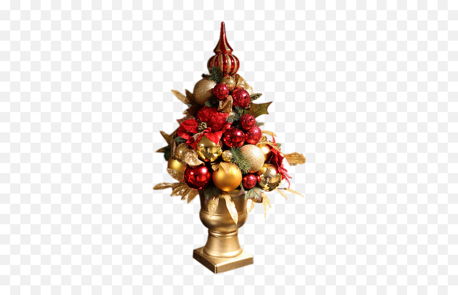 Christmas Decorations - Gold And Red Christmas Theme Decorations Emoji,Christmas Reef Emoji