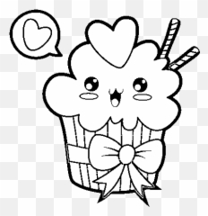 Kawaii Para Descargar Imprimir Y Colorear - Dibujos Para Colorear Cupcake Emoji,Unicornio Emoji Para Colorear