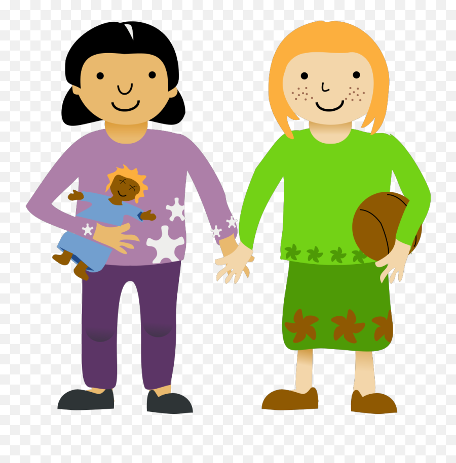 Creative Hand Painted Girls Playing Basketball Girl - Difference Between Generation And Old Generation Emoji,Girls Holding Hands Emoji
